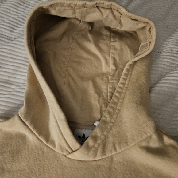 Adidas Beige Hoodie with Logo Kids Size XL - Picture 5 of 7